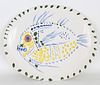 Picasso Madoura, "White Ground Fish" Ceramic Plate