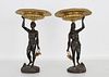 Pair of French Gilt Bronze Figural Compotes