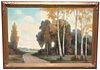 C.C Crawford, Wooded Landscape Painting