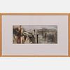 Lissa Bockrath (20th Century) The Fallen Steeple, 1996, Oil on photograph,