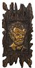 Driftwood and Repousse Plaque of Abraham Lincoln