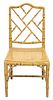 Hollywood Regency Style Faux Bamboo Side Chair