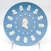 Wedgwood Blue Jasperware 1976 American Bicentennial Plate