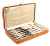 Antique French Silver Plate Cutlery Set in Box