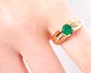 Clyde Duneier 14k Diamond & Green Tourmaline Ring