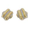 Andrew Clunn 18k Gold Diamond Earrings 