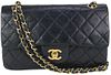 CHANEL GHW DARK NAVY BLUE QUILTED LAMBSKIN SMALL DOUBLE FLAP BAG