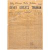 Harry S. Truman and Thomas Dewey Signed Front Page of the Chicago Daily Tribune Newspaper