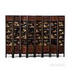Eight-panel Lacquered Folding Screen