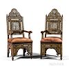 Pair of Mother-of-pearl Inlaid Armchairs