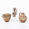 Three Islamic Painted Pottery Items