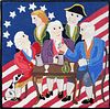 Claire Murray "Founding Father's" Patriotic Wool Hooked Rug
