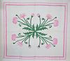 Fine Pink and Green "Poppy" Applique Quilt, circa 1930s