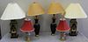 3 Pairs of Vintage Lamps.