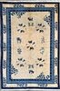 Vintage Hand Knotted Chinese Peking Carpet