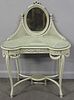 Vintage Finely Carved, Painted & Mirrored Vanity.