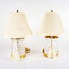 Pair of Waterford Crystal Glandore Electric Lamp