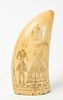 Scrimshaw Tooth with Married Couple