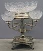 SILVERPLATE. Antique Four Arm Silverplate Epergne