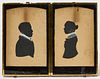 Pair of Silhouettes of Afro- American Couple