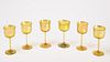 Six Tiffany Wine Glasses