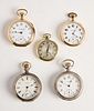 Group of 5 Pocket Watches