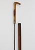 Lady's Antique Sword Cane with Carved Horn Handle, 19th Century