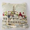 Erica Wilson, "Nantucket Harbor" Needlepoint Pillow