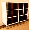 Contemporary White Lacquer and Exotic Wood Étagère  - Bookcase