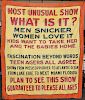 Large Vintage Hand-painted Circus Side Show Banner