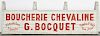 Vintage French Hand Painted Butcher Shop Sign