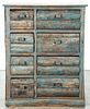 Rustic Painted Wood Chest of Drawers