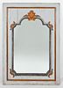 French Painted and Gilt Wood Mirror