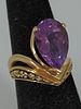 10kt Gold and Alexandrite Stone Ring