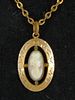 Antique Gold-Filled Necklace with Cameo Pendant