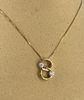 14kt Yellow Gold Chain Necklace with Diamond Pendant