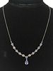 Sterling Necklace with Tanzanite Gemstones