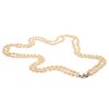 Double Strand Cultured Pearl, Sterling Silver Necklace