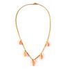 Coral, 14k Yellow Gold Necklace
