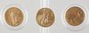 (3) US $5 Gold Eagle Coins