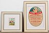 2 Framed Vintage Early 20th c. Advertisements