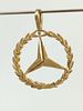 Gold Mercedes Benz Pendant