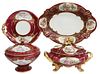 (4) FRENCH LIMOGES HAND-PAINTED PORCELAIN TUREENS