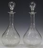 (2) FRENCH BACCARAT 'MONTAIGNE' CRYSTAL DECANTERS