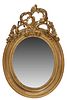 FRENCH LOUIS XV STYLE GILTWOOD OVAL MIRROR