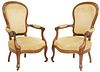 (4) FRENCH LOUIS PHILIPPE PERIOD WALNUT FAUTEUILS