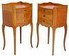 (2) FRENCH LOUIS XV STYLE FRUITWOOD NIGHTSTANDS