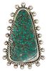 GENT'S NATIVE AMERICAN TURQUOISE & STERLING RING