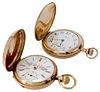 (2) SWISS 14KT CASE & COLUMBIA POCKET WATCHES