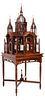 ARCHITECTURAL MAHOGANY CATHEDRAL-FORM BIRDCAGE